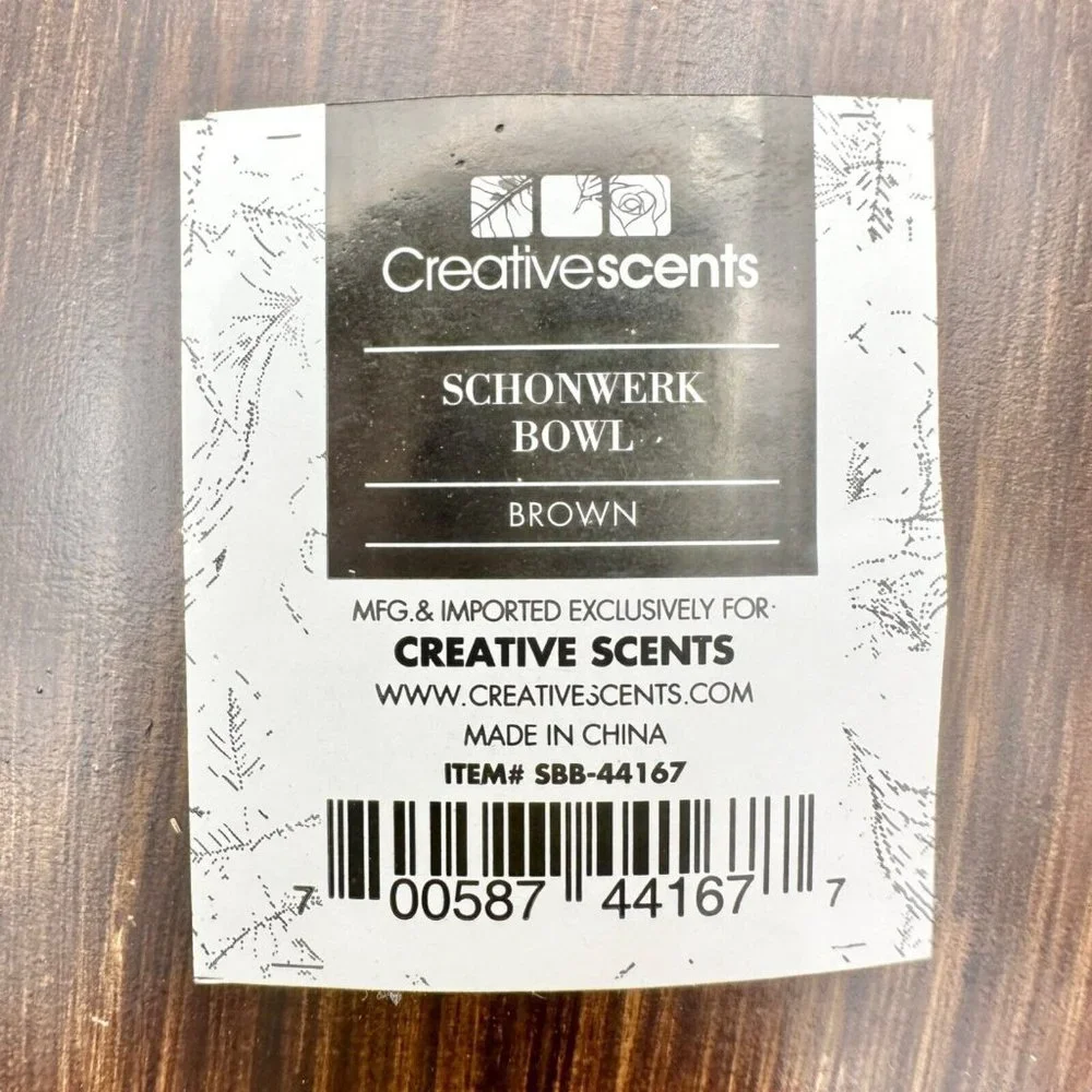 Creativescents Schonwerk Bowl 10 x 5.5 Brown Glass Mosaic Inside With Potpourri